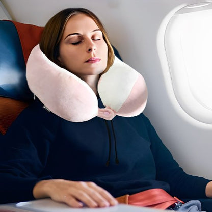  Oreiller ergonomique de voyage lapin rose en avion