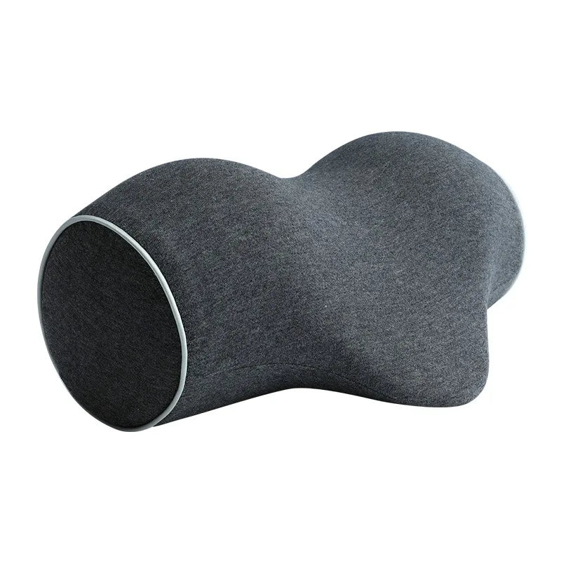 coussin cervical en forme ergonomique gris 