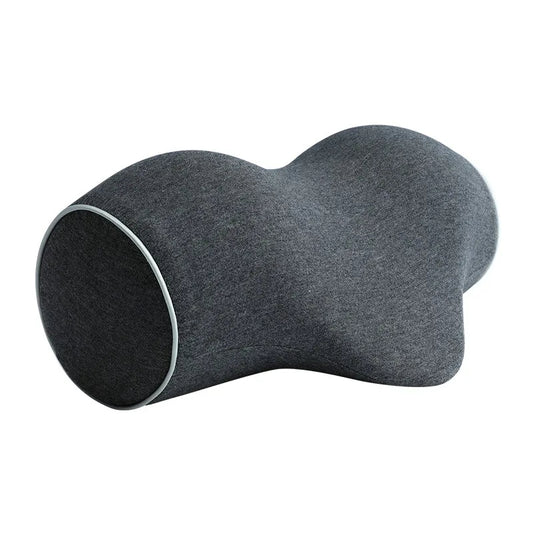 coussin cervical en forme ergonomique gris 