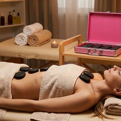 Pierre chaude massage pour amateur spa à domicile