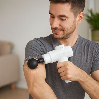Pistolet masseur bodyflow bras recuperation sport  