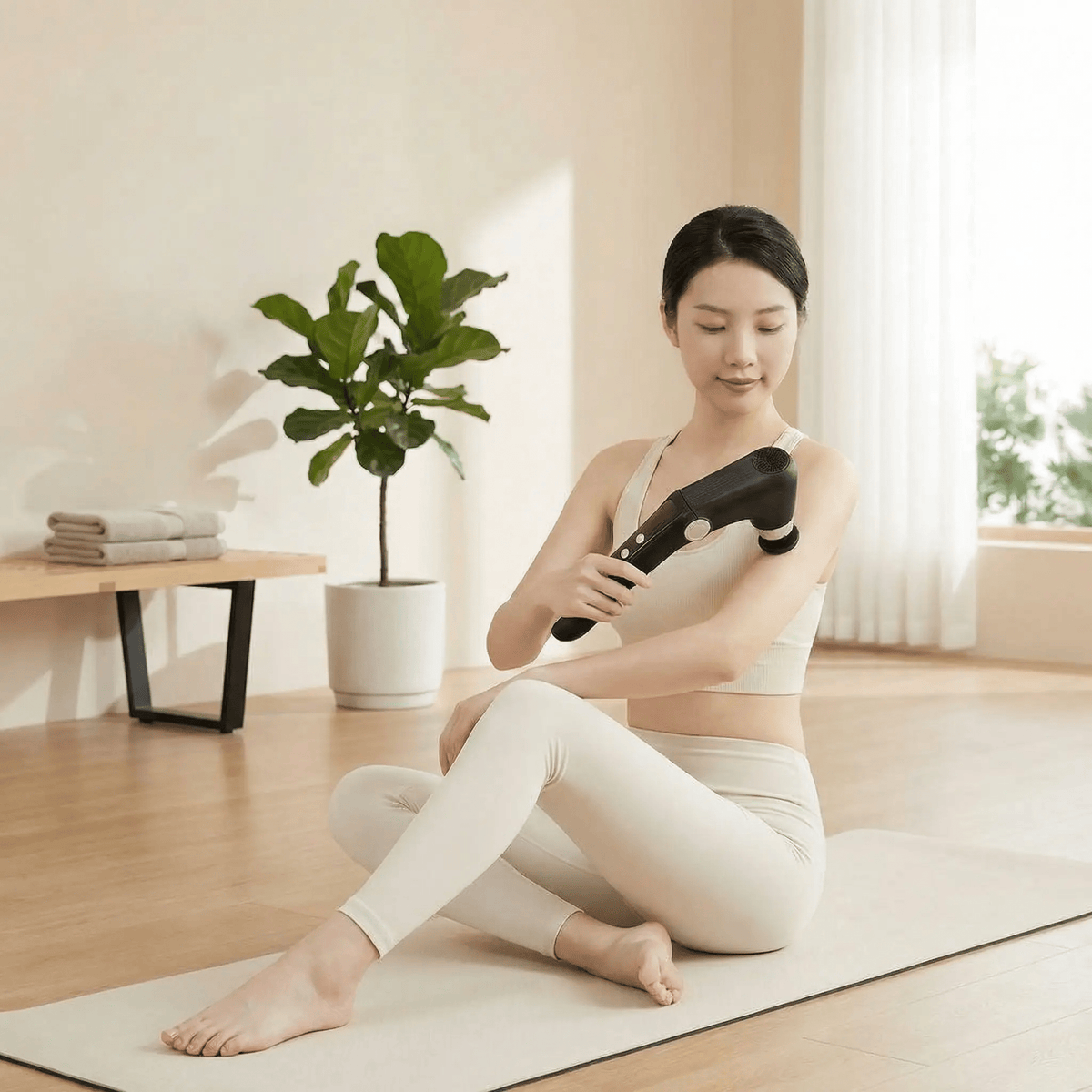 Pistolet de massage poignée réglable, femme, maison