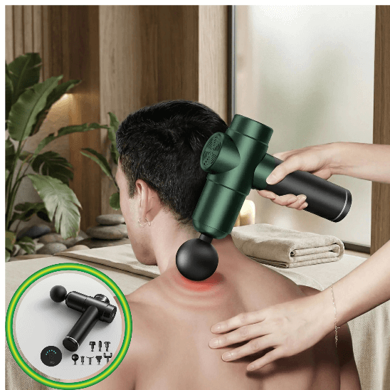 pistolet de masseur de récupération musculaire avec variante noire