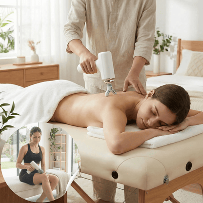 Pistolet de massage Techrelax dans salon de massage