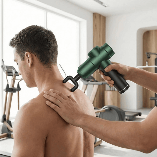 Pistolet masseur récupération musculaire avec tête en forme U