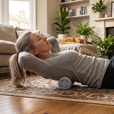  Utilisation rouleau de massage dos