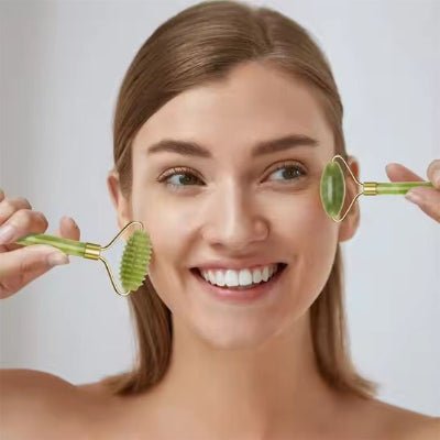 Gua Sha et Rouleau de jade| Éclat Naturel - Boutique de beauté adorée