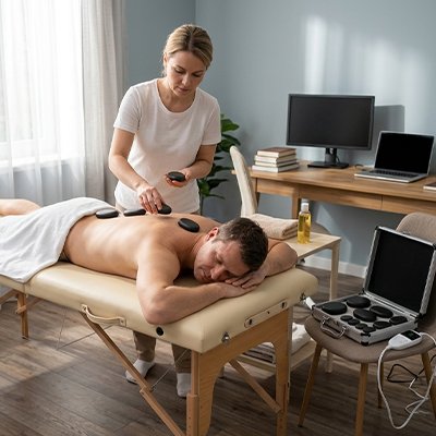  salon  massage pierre chaude sans eau 