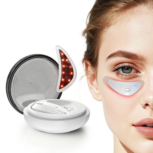 Masseur contour des yeux à lumière rouge et EMS avec patch sous les yeux