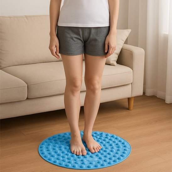 Tapis acupression ZenFlow utilisation debout maison relaxation  