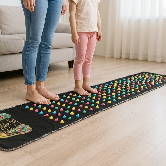 Tapis d'acupression couple relaxation pieds