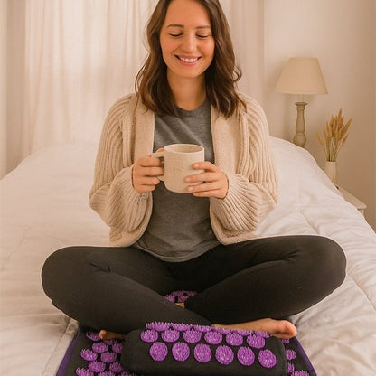 Tapis d'acupression assise relaxation maison 