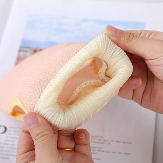  texture  interieure du gant exfoliant 