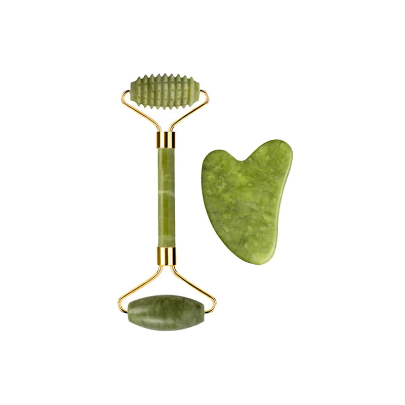 gua sha et rouleau jade éclat naturel