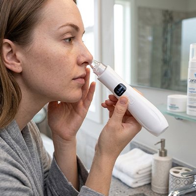utilisation aspirateur point noir​ pourle visage 
