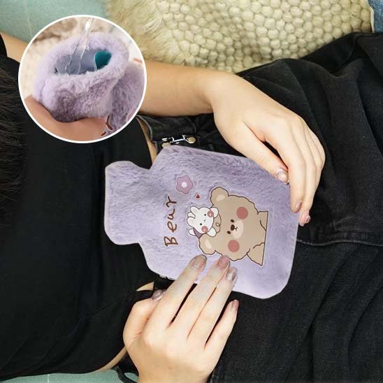  Utilisation bouillotte sur le ventre 